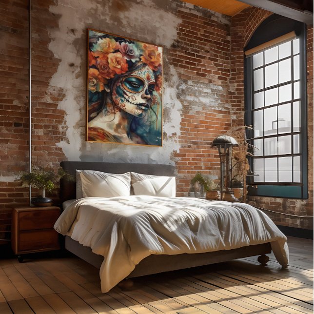 Watercolor Dia de los Muertos Catrina Poster (Von Creator hochgeladen)