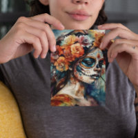 Watercolor Dia de los Muertos Catrina