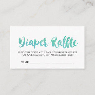 Watercolor Diaper Raffle Invitation Insert