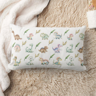  ​Watercolor Dino Art Throw Pillow Lendenkissen