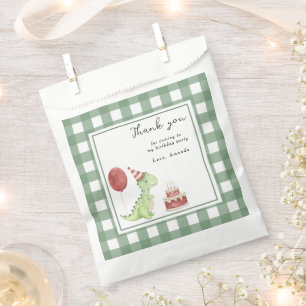 Watercolor Dinosaurier 1. Geburtstag Vielen Dank Geschenktütchen