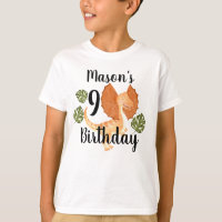 Watercolor Dinosaurier Greenery Geburtstagsparty T