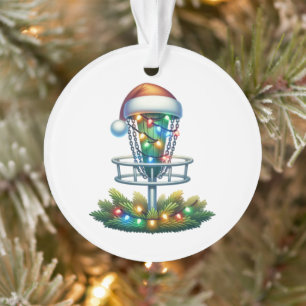 Watercolor Disc Golf Themed Weihnachten Personalis Ornament