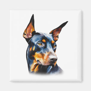 Watercolor Doberman Pinscher Magnet