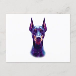 Watercolor Doberman Pinscher Postkarte