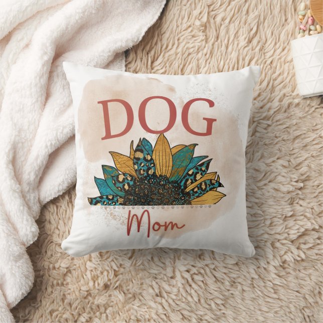 Watercolor Dog Mom Throw Pillow Kissen (Decke)