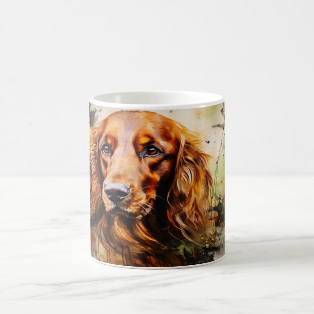 Watercolor Dog Mug Wrap Verwandlungstasse (Mittel)