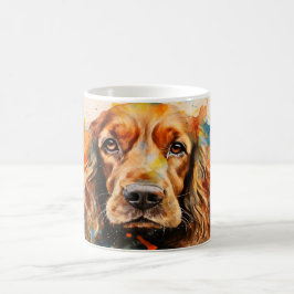 Watercolor Dog Mug Wrap Verwandlungstasse