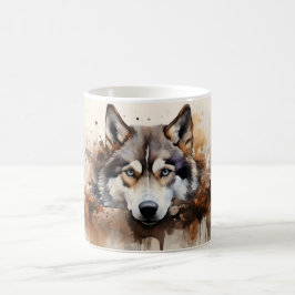 Watercolor Dog Mug Wrap Verwandlungstasse