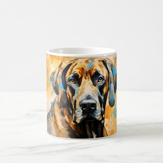 Watercolor Dog Mug Wrap Verwandlungstasse (Mittel)