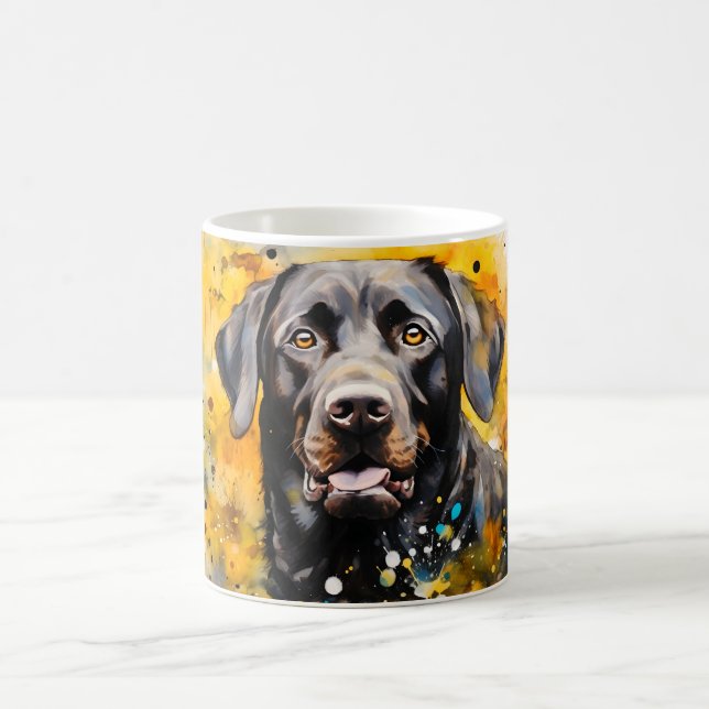 Watercolor Dog Mug Wrap Verwandlungstasse (Mittel)