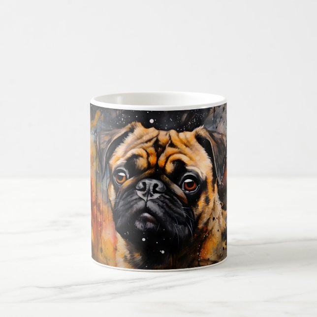 Watercolor Dog Mug Wrap Verwandlungstasse (Mittel)