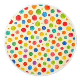 Watercolor Dots Knob. Keramikknauf