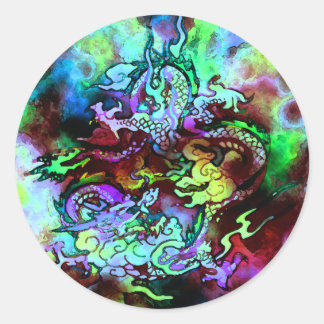 Watercolor Dragon Sticker #1