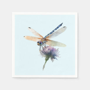 Watercolor Dragonfly Napkins Serviette