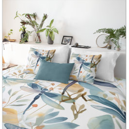 Watercolor Dragonfly Pattern Kissenbezug