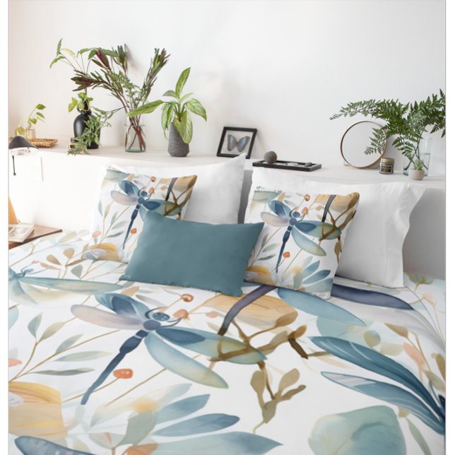 Watercolor Dragonfly Pattern Kissenbezug (Von Creator hochgeladen)