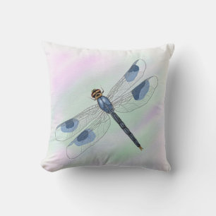Watercolor Dragonfly Pillow Kissen