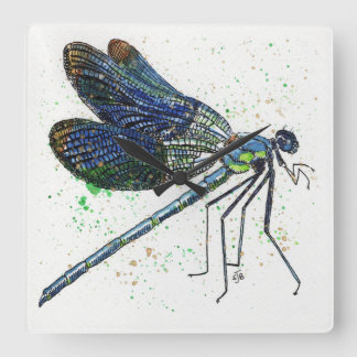Watercolor Dragonfly Uhr