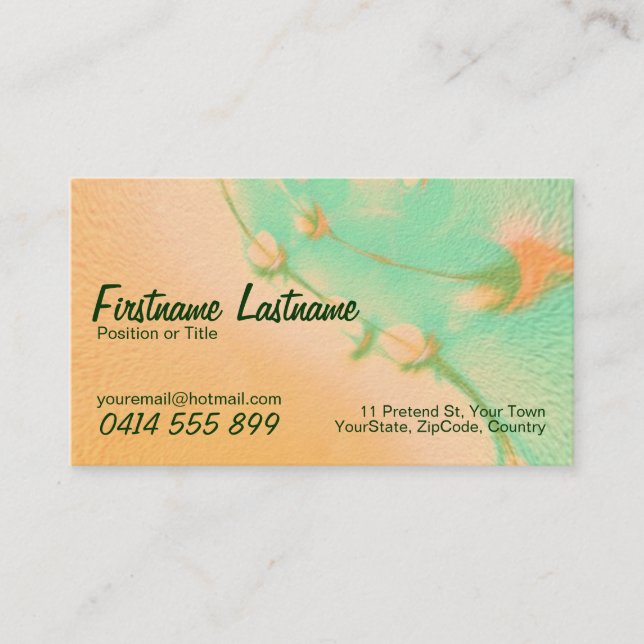 Watercolor Dream Business Card Visitenkarte (Vorderseite)