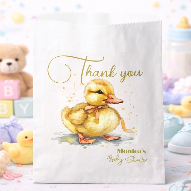Watercolor Duckling Splash Gender Neutral  Geschenktütchen (Von Creator hochgeladen)