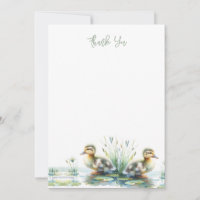 Watercolor Duckling Vielen Dank