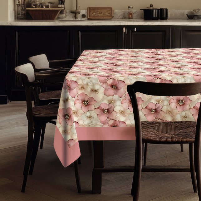 Watercolor dusty rose and gold elegant tablecloth tischdecke (Watercolor dusty rose and gold elegant tablecloth)