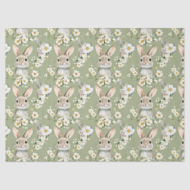 Watercolor Easter Bunnies Seidenpapier (Vorderseite)