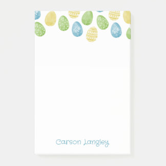 Watercolor Easter Egg Post-It Notes Klebezettel