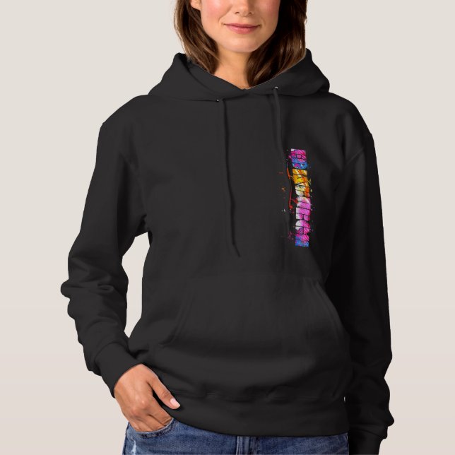 Watercolor Edinburgh Edinburgh Lettern Hoodie (Vorderseite)