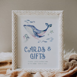 Watercolor Editable Under the Sea Sign Poster