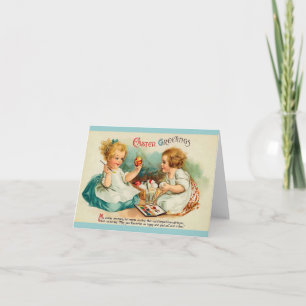 Watercolor Eggs feine Vintage Ostern-Grüße Feiertagskarte