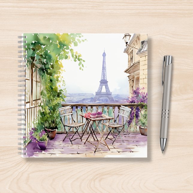 Watercolor Eiffel Tower Paris Notizbuch (Von Creator hochgeladen)
