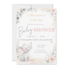 Watercolor-Elefanten-Baby-Shower-Einladung