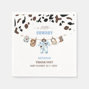 Watercolor elegant Little Cowboy RodePaper Napkin Serviette