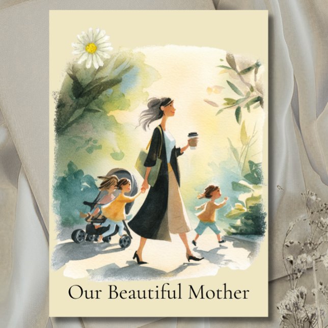 Watercolor Elegant Mom - Mother's Day card Karte (Von Creator hochgeladen)