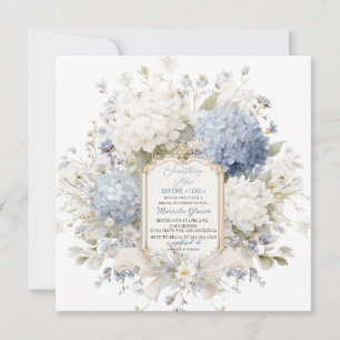 Watercolor Elegant Something Blue Brautparty Einladung