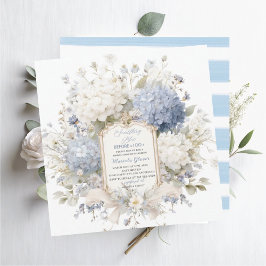 Watercolor Elegant Something Blue Brautparty Einladung