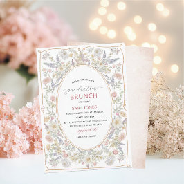 Watercolor Elegant Wildflowers graduatioInvitation Einladung