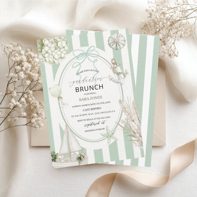 Watercolor Elegant Wildflowers graduatioInvitation Einladung (Von Creator hochgeladen)