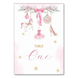 Watercolor Elegant Winter Nutcracker ballet Christ Tischnummer