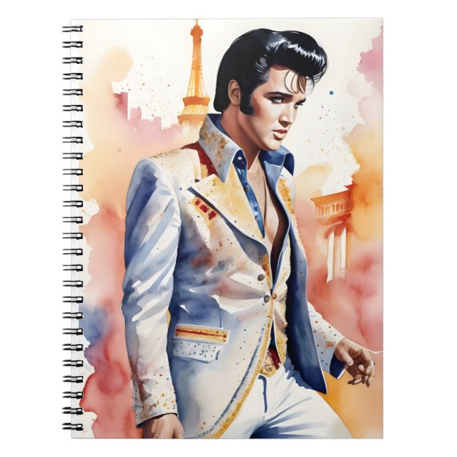 Watercolor Elvis Presley Notizblock (Vorderseite)