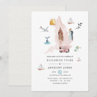 Watercolor England UK London Hochzeit in Urlaubsor