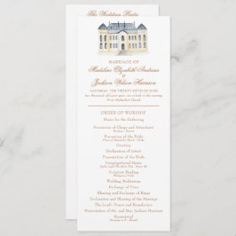 Watercolor English Manor Anwesen Wedding Programm