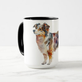 Watercolor English Shepherd Tasse