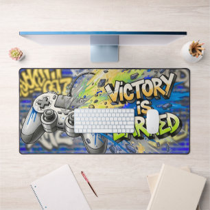 Watercolor Epic Victoria Street Graffiti Art Gamin Schreibtischunterlage