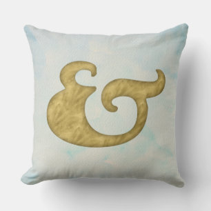 Watercolor Et-Zeichen #Nautisch   Gold für API Kissen