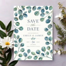 Watercolor Eucalyptus Elegant Greenery Botanical