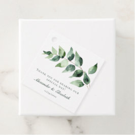 Watercolor Eucalyptus Wedding | White Geschenkanhänger
