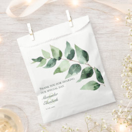 Watercolor Eucalyptus Wedding | White Geschenktütchen